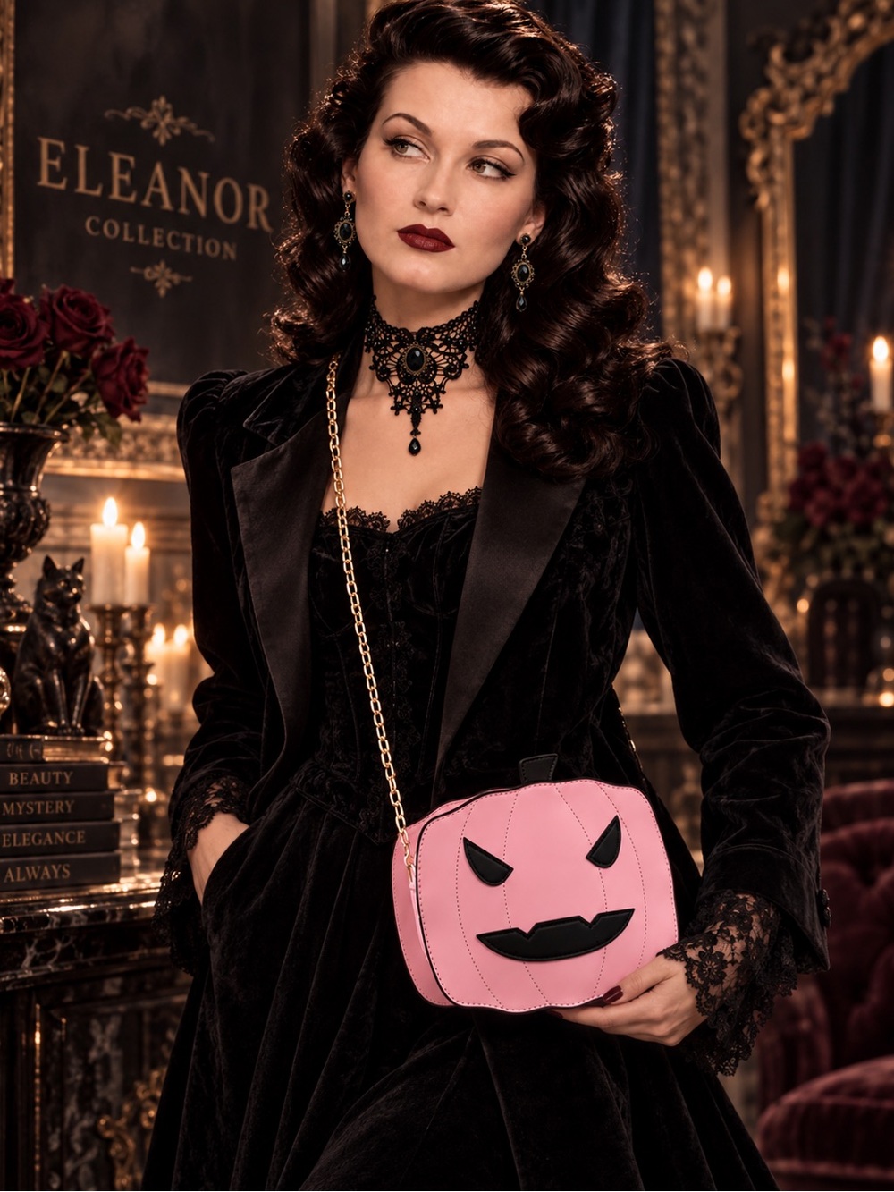 Jacqueline Lantern Pink Pumpkin Crossbody Bag Eleanor Collection